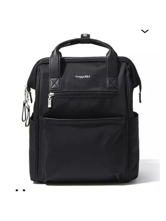 Baggallini Soho Backpack Black Laptop Travel Carry On Work Bag Lightweight main image 11